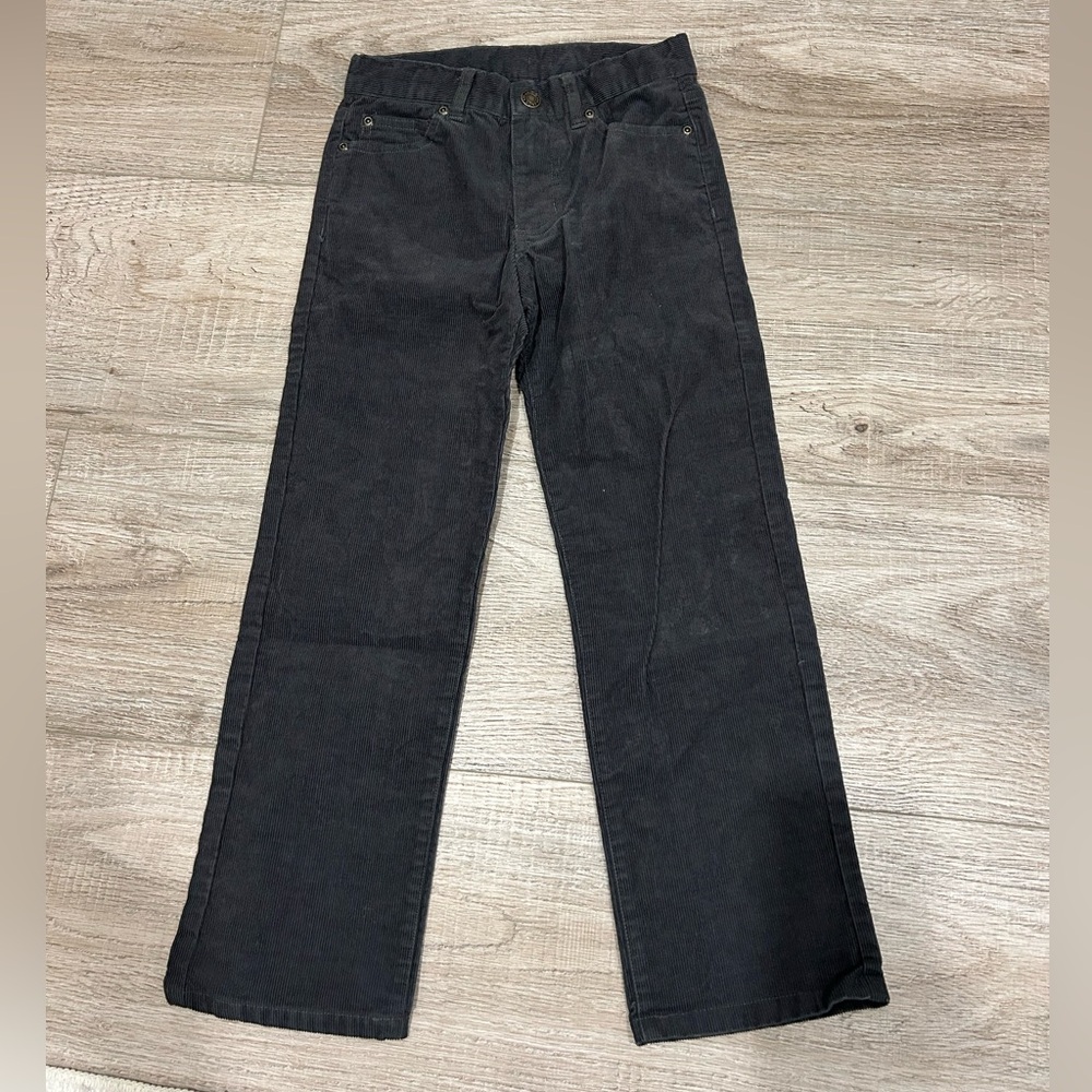 Janie and Jack Boys corduroy pants Size 7 Dark Grey Black